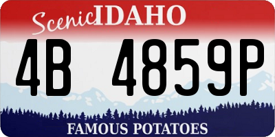 ID license plate 4B4859P