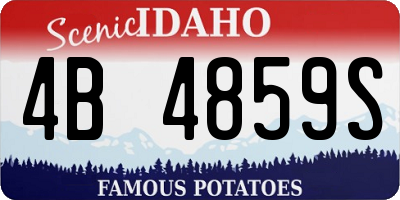 ID license plate 4B4859S