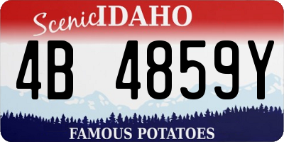 ID license plate 4B4859Y