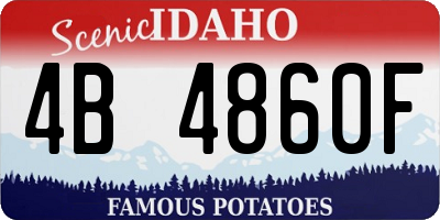 ID license plate 4B4860F