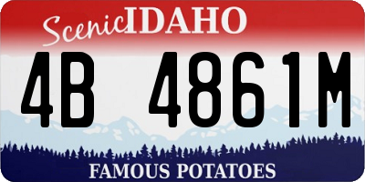 ID license plate 4B4861M