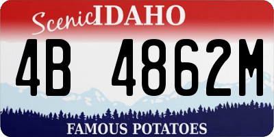 ID license plate 4B4862M
