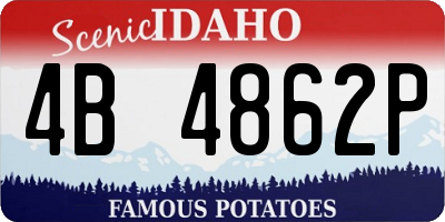 ID license plate 4B4862P