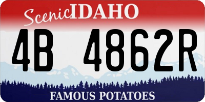 ID license plate 4B4862R