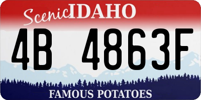 ID license plate 4B4863F