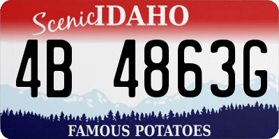 ID license plate 4B4863G