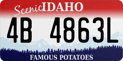 ID license plate 4B4863L
