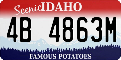 ID license plate 4B4863M