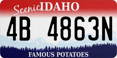 ID license plate 4B4863N