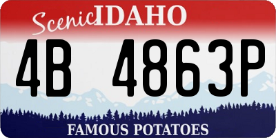 ID license plate 4B4863P