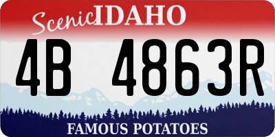 ID license plate 4B4863R
