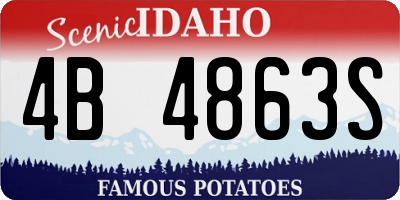 ID license plate 4B4863S