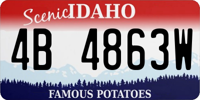 ID license plate 4B4863W