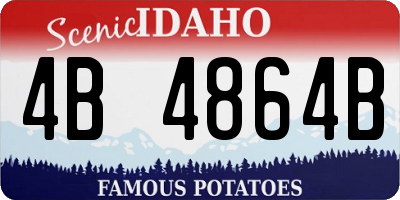 ID license plate 4B4864B