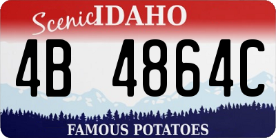 ID license plate 4B4864C
