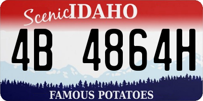 ID license plate 4B4864H