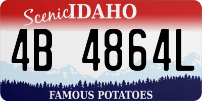 ID license plate 4B4864L