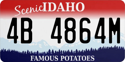 ID license plate 4B4864M