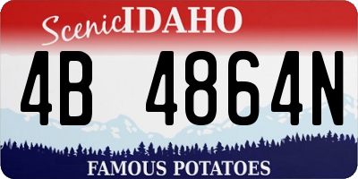 ID license plate 4B4864N