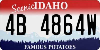 ID license plate 4B4864W