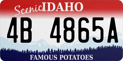 ID license plate 4B4865A