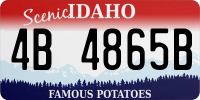 ID license plate 4B4865B