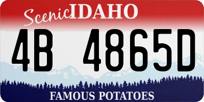ID license plate 4B4865D