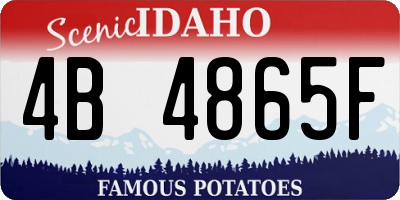 ID license plate 4B4865F