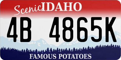 ID license plate 4B4865K