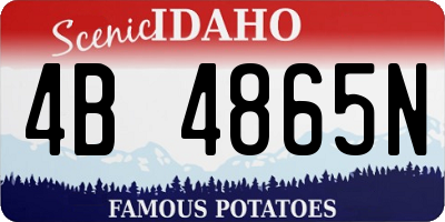 ID license plate 4B4865N