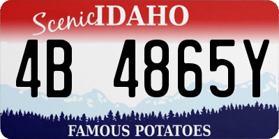 ID license plate 4B4865Y