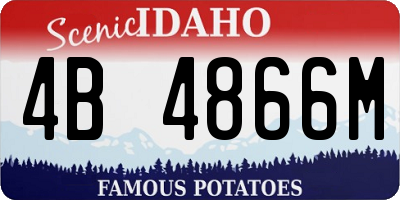 ID license plate 4B4866M