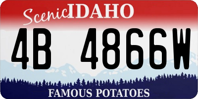 ID license plate 4B4866W