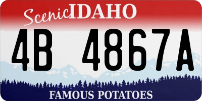 ID license plate 4B4867A