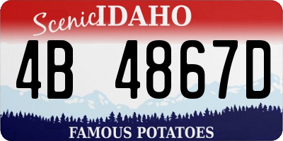 ID license plate 4B4867D