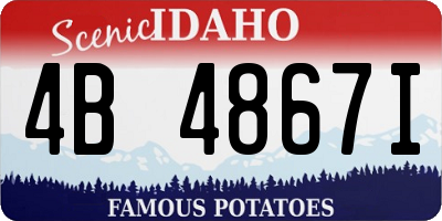 ID license plate 4B4867I