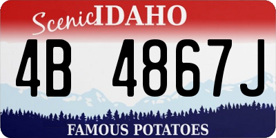 ID license plate 4B4867J
