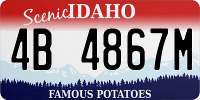 ID license plate 4B4867M