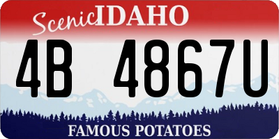 ID license plate 4B4867U