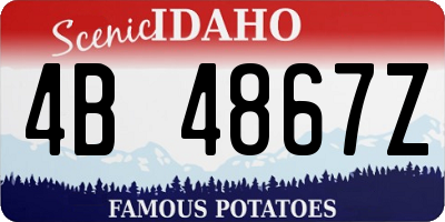 ID license plate 4B4867Z