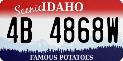 ID license plate 4B4868W