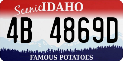 ID license plate 4B4869D