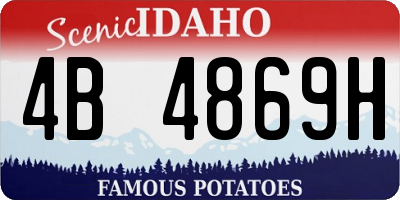 ID license plate 4B4869H