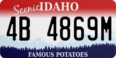 ID license plate 4B4869M