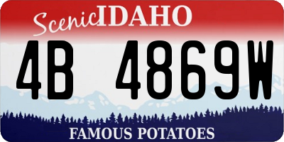 ID license plate 4B4869W