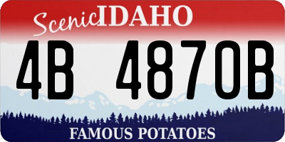 ID license plate 4B4870B