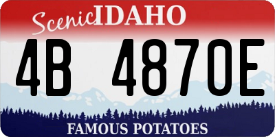 ID license plate 4B4870E