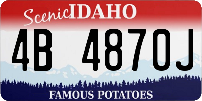 ID license plate 4B4870J