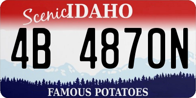 ID license plate 4B4870N