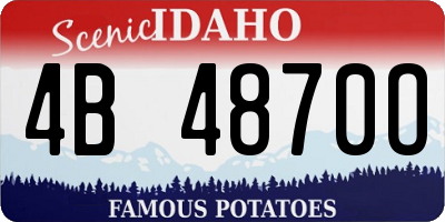 ID license plate 4B4870O